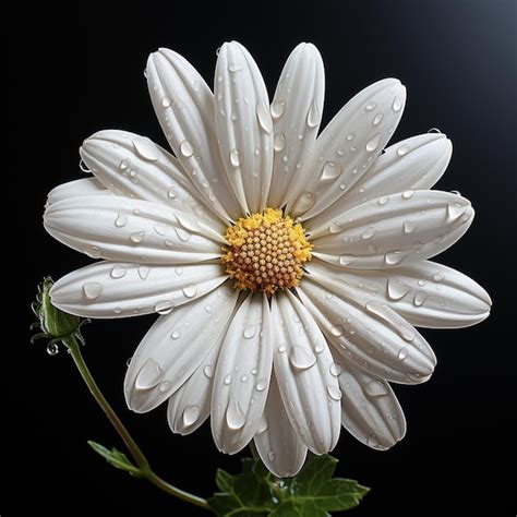 Premium AI Image Arafed White Flower With Water Droplets On It On A