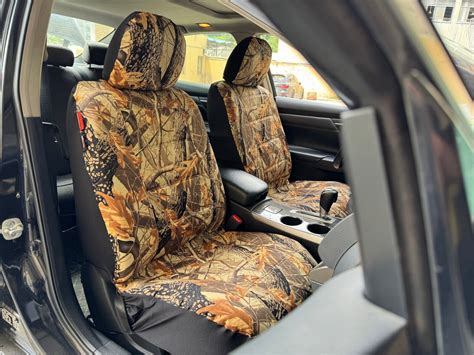 For Ford F150 2009 ON Car Front Seat Covers Army Brown Leaves Camo