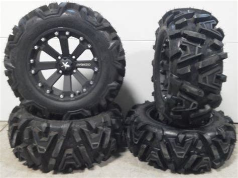 Bundle 9 Items MSA Black Kore 14 ATV Wheels 26 EFX Moto MTC Tires