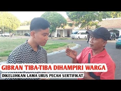 Dapat Keluhan Dari Warga Gibran Satset Perintah Ajudan Tindak Lanjuti