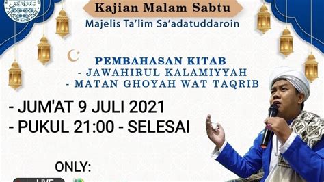 LIVE KAJIAN KITAB JAWAHIRUL KALAMIYYAH DAN MATAN GHOYA WA TAQRIB