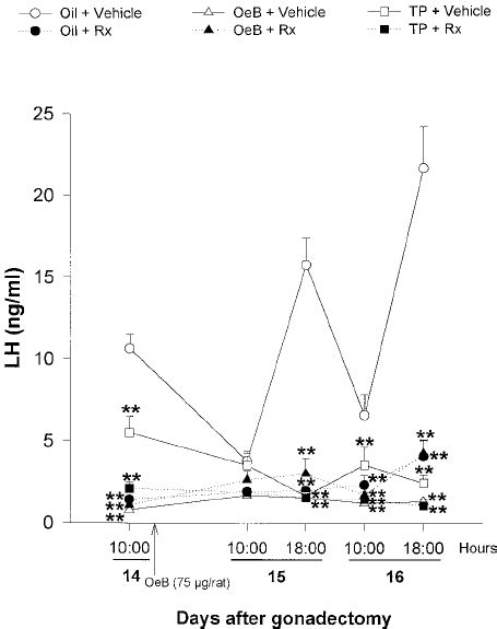 Serum Lh Concentrations In Adult Female Rats Treated With Oeb