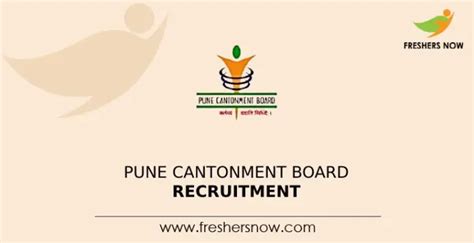 Pune Cantonment Board Recruitment Notification Posts