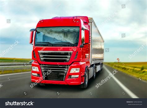 Truck Moves On Road Speed Delivery Stock Photo 1699236550 Shutterstock