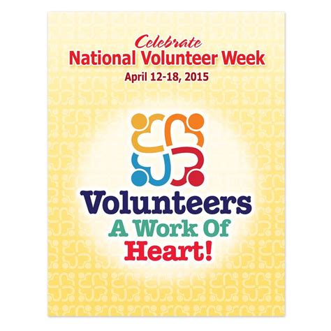 Volunteers A Work Of Heart Event Poster Positive Promotions