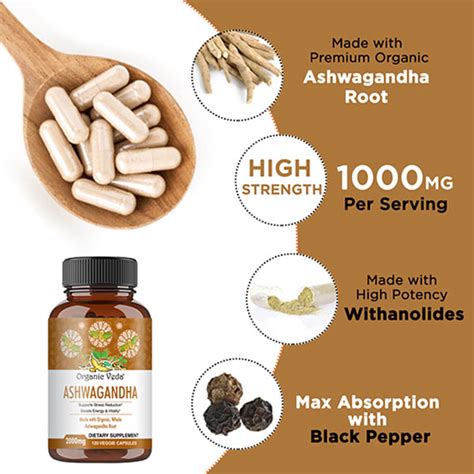 Buy Organic Veda Ashwagandha Full Strength Veg Capsule 120 S Online At