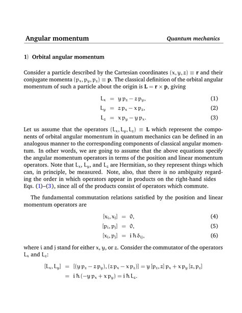 Orbital Angular Momentum R Conjugate Momenta P