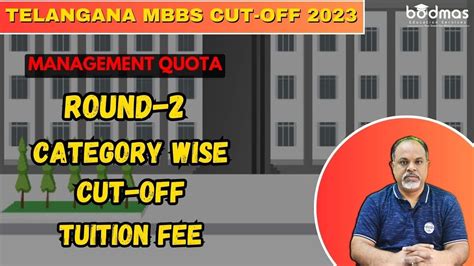 Telangana Management Quota Mbbs Round Cut Off Mbbsintelangana