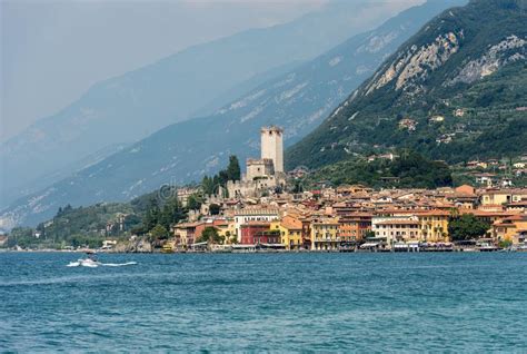 Malcesine Garda Lake Veneto Italy Stock Photo Image Of Home