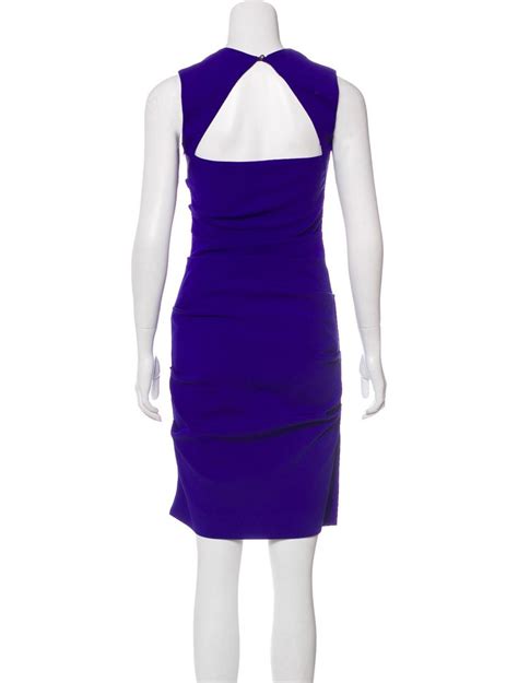 Indigo Nicole Miller Sleeveless Mini Dress With Square Neck Ruched At