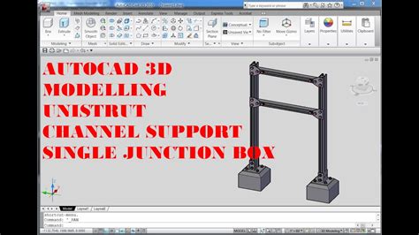 Autocad 3d How To Assemble Unistrut Channel Steel Support For Single