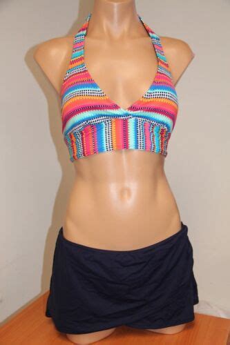 Nwt Anne Cole Swimsuit Bikini Pc Set Sz M Skirt Ebay