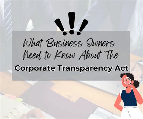 The Corporate Transparency Act What Business Owners Need To Know Sjf