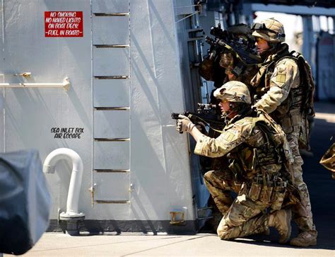 Military Armament | Royal Marines Boarding Team conducting training on...