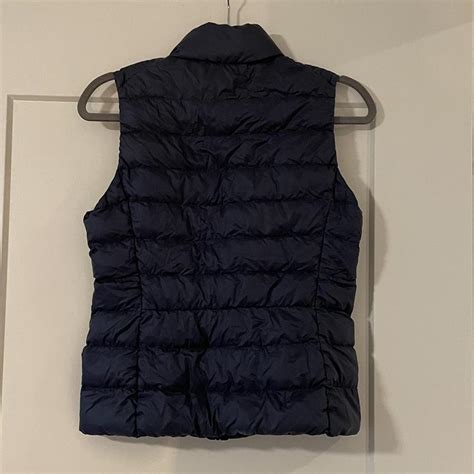 uniqlo navy puffer vest size small good condition depop