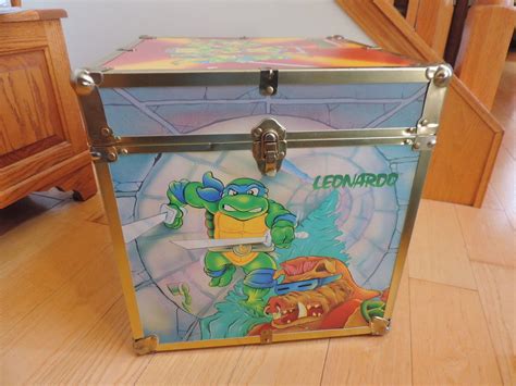 Vintage 1980s Tmnt Teenage Mutant Ninja Turtles Toy Chest Storage Box