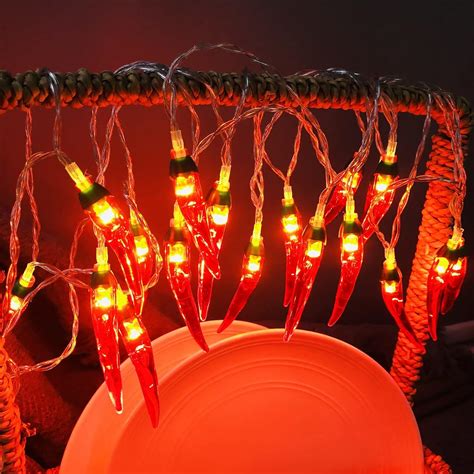 Yolight Red Chilli String Lights Led Rope Fairy Light Pepper Lamp