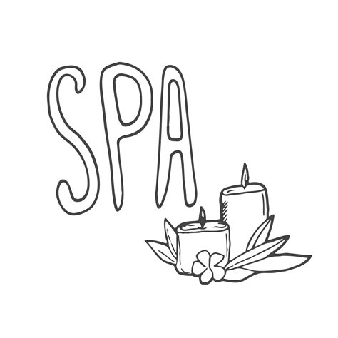 Spa. Hand written doodle vector word on white background 24691932 ...