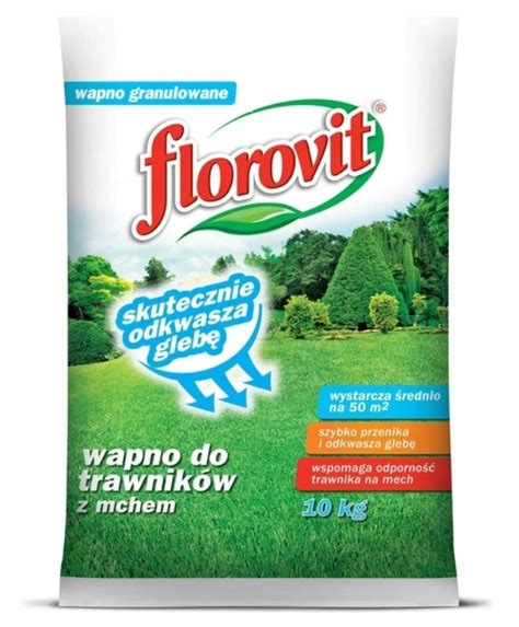 NAWÓZ DO TRAWY TRAWNIKA Z MCHEM WAPNO NAWOZOWE GRANULAT FLOROVIT 10KG