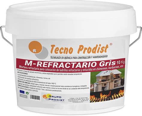 M Refractario Gris De Tecno Prodist Mortero Refractario Para