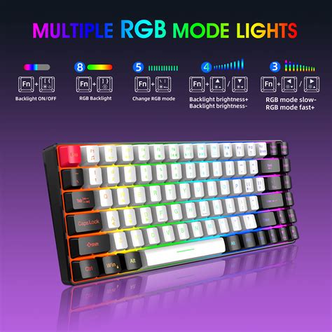 Snapklik.com : Snpurdiri 75 Percent Wired Gaming Keyboard, Mini Gaming Keyboard RGB Compact ...