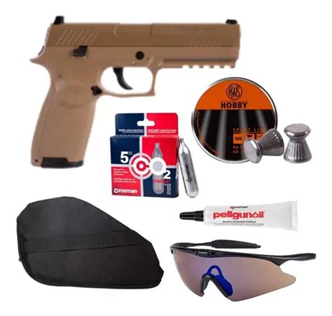 Paquete Marcadora Sig Sauer P320 4 5mm Pellets Co2 Xtreme P Meses Sin