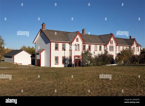 Fort Calgary, a historic site and museum. Replica of 1888 North-West ...