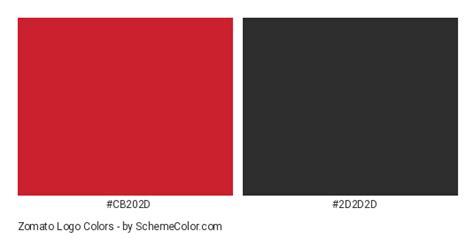 Zomato Logo Color Scheme » Black » SchemeColor.com