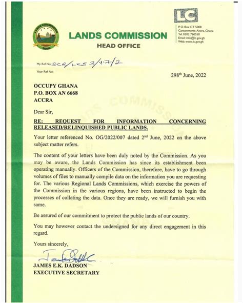 RE REQUEST FOR INFORMATION CONCERNING RELEASED RELINQUISHED LANDS