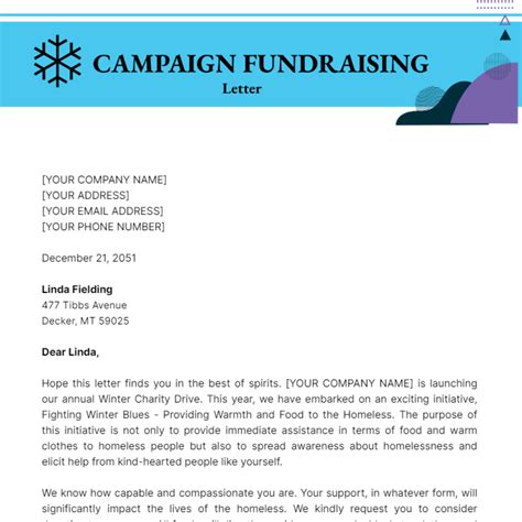 Campaign Fundraising Letter Template - Edit Online & Download Example ...