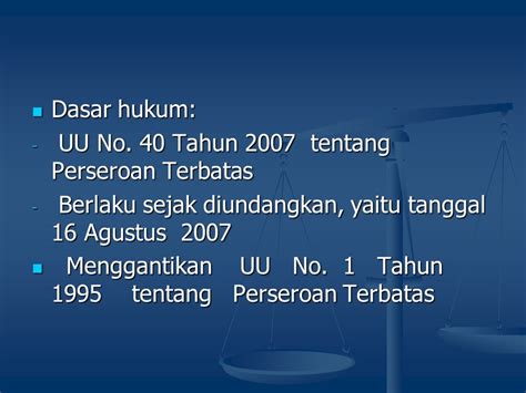 Uu No Tahun Tentang Perseroan Terbatas Studyhelp