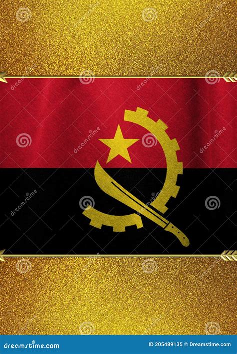 A national flag of Angola stock illustration. Illustration of patriotic ...