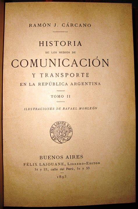 Leyedor Libros Historia De Los Medios De Comunicacion Y Transporte En La Republica Argentina