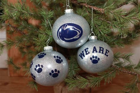 Penn State Glitter Christmas Ornaments Penn State Christmas Etsy