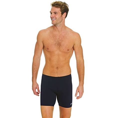 Zoggs Mens Cleveland Mid Jammer Black Mens Jammer Training Swimwear