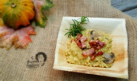 Risotto Con Zucca Funghi E Speck Croccante Sapore Di Arianna