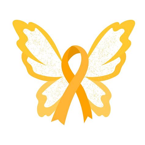 Childhood Cancer Awareness Ribbon 15285542 Vector Art At Vecteezy