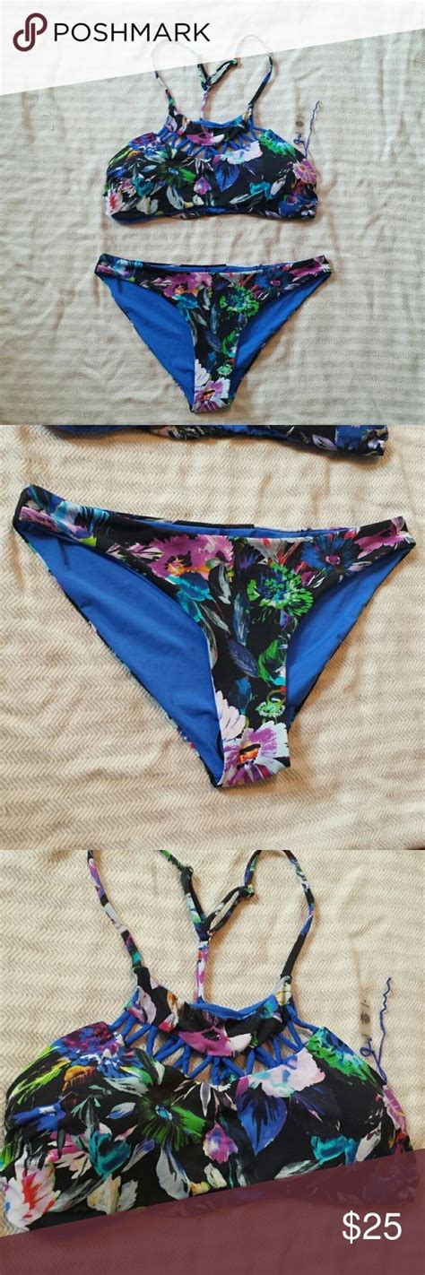 Nwot Tinibikini Reversible Bikini Size Xl L Reversible Bikinis Bikinis High Neck Bikinis