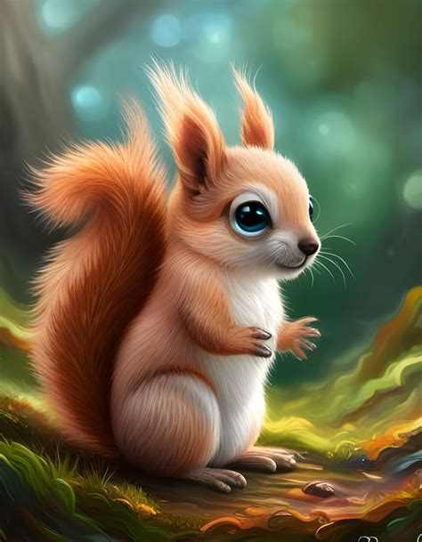 🐿cute Squirrel🐿 Ai Generated Artwork Nightcafe Creator