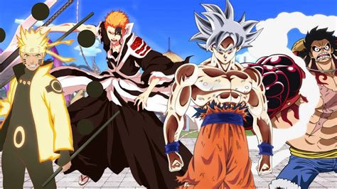 Goku Vs Naruto Vs Luffy Vs Ichigo