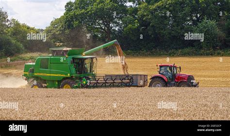 John Deere Cts I Combine Harvester In Action Gathering The Wheat