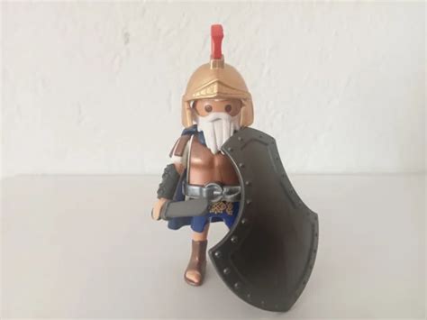 PLAYMOBIL HISTORY GREEK Warrior Figure Custom With Stickers Rare NEW