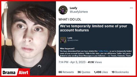 Dramaalert On Twitter Leafy Reacts To Being Censored By Twitter