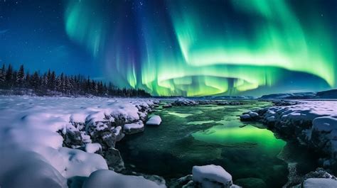 Premium AI Image | Aurora Borealis in the Arctic