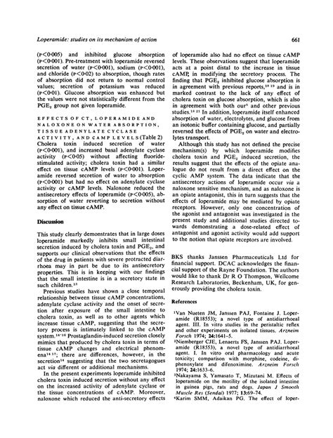Loperamide: studies on its mechanism of action - PMC
