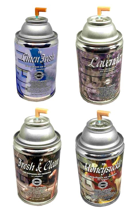 Automatic Spray Air Freshener Refills, Assorted Pack 1, 4 Fragrances, – Noah Supply