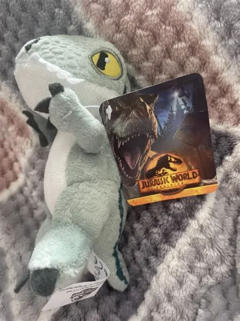 Jurassic World Park Dominion Plush Soft Toy Dinosaur Blue Velociraptor