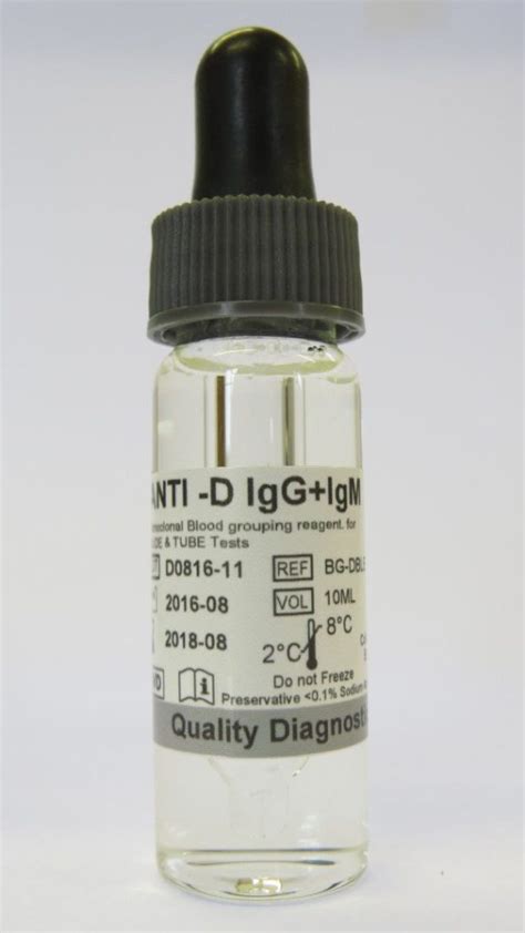 Anti D Igm Igg Monoclonal Blood Grouping Reagent Non Ce Rapid Labs