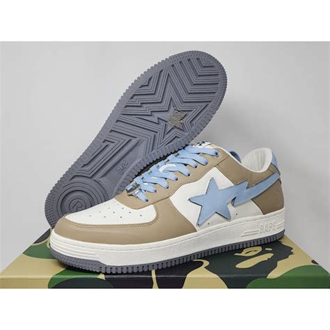 Bape A Bathing Ape Bape Sta Fs 001 Beige Sky Blue New Grailed