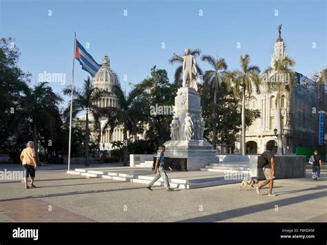 Capitol Building Statue Of Jose Marti In Parque Central And Alicia